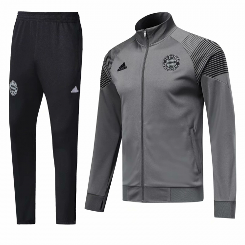 Bayern Munich 18/19 Training Jacket Tracksuit Grey With Pants